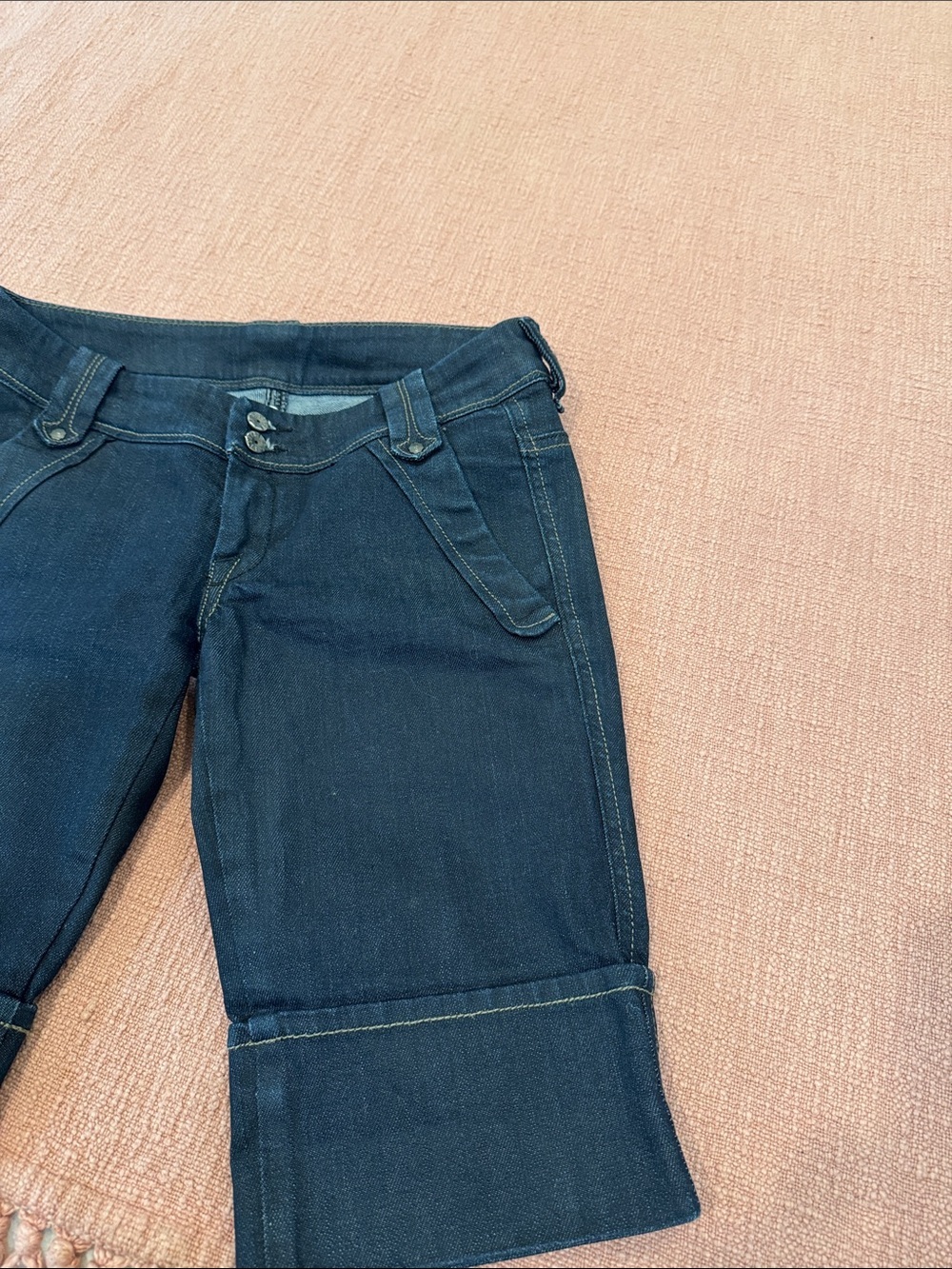 Diesel W29L Women’s Dark Indigo Denim Bermuda Shorts - Picture 16 of 16